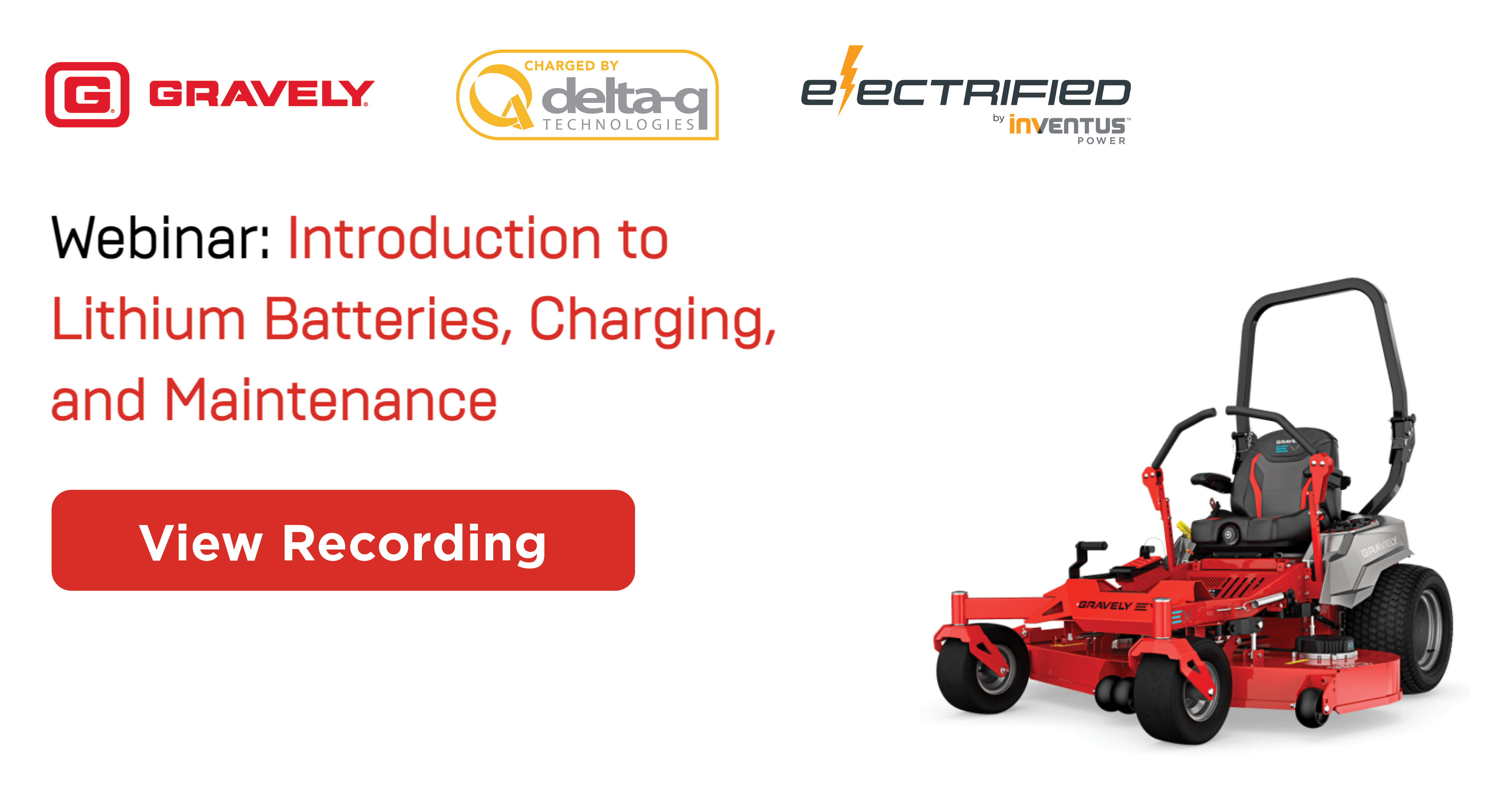 Webinar Introduction to Lithium Batteries, Charging, & Maintenance